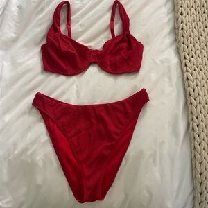 Abercrombie & Fitch Red Bikini Set